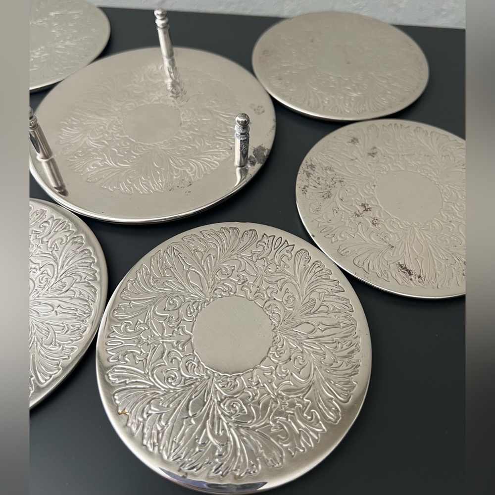 Vintage Silverplated Coaster Set